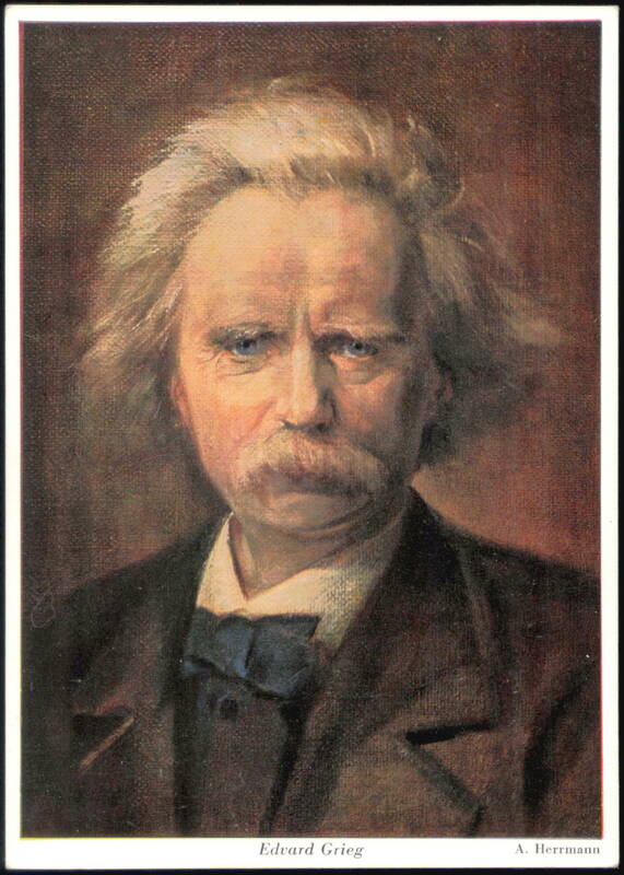 Edvard Grieg Portrait by A. Herrmann Composers