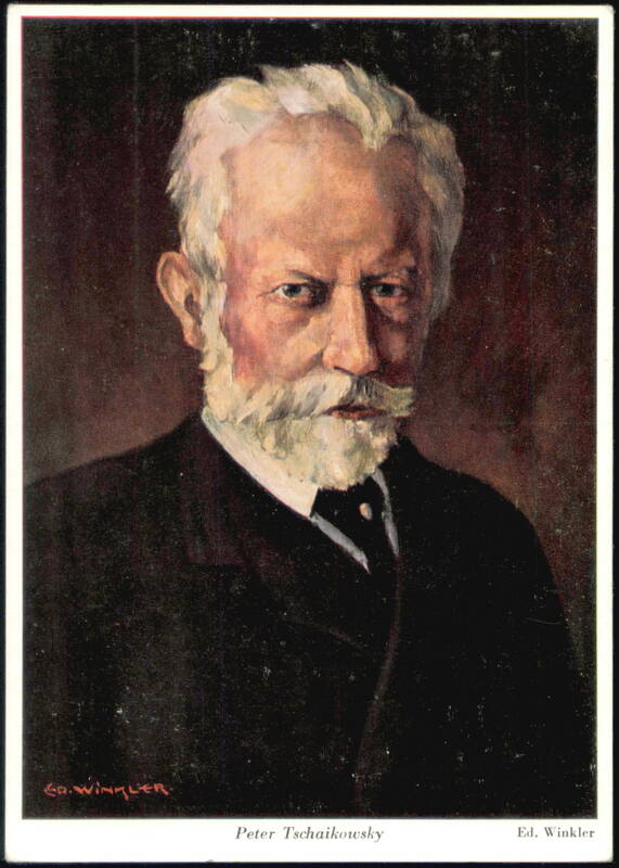 Peter Tchaikovsky Portrait by Ed. Winkler Composers