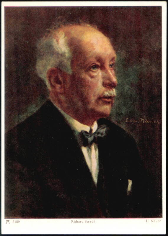 Composer Richard Strauss Portrait by Ludwig Nauer Composers