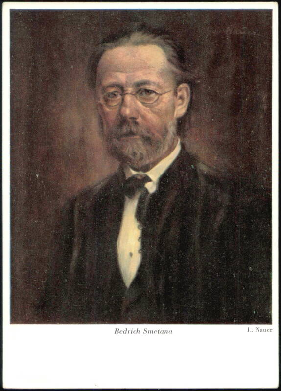 Bedrich Smetana Portrait by Artist L. Nauer Composers