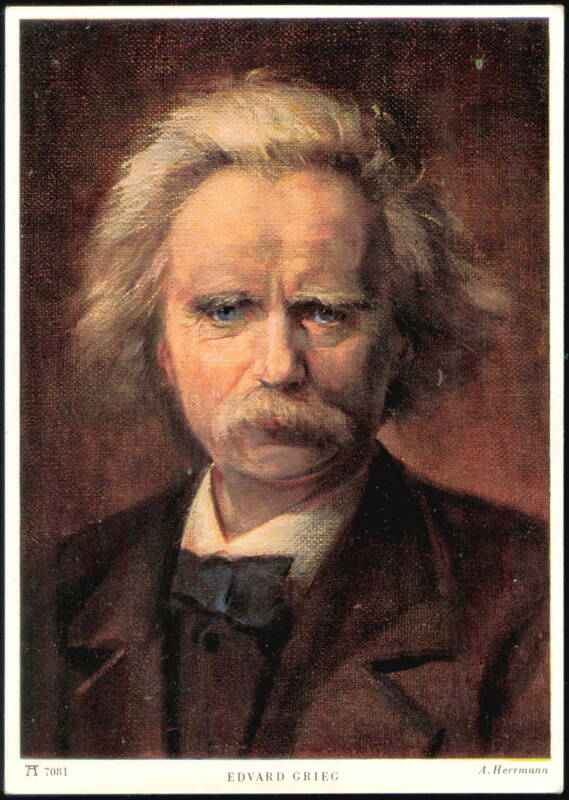 Edvard Grieg Portrait by A. Herrmann Composers