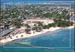 Aerial View of Smathers Beach and Pier Postcard