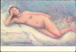 Carlo Carrà: Nudo sdraiato (1943) Postcard