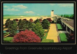 Greenville-Spartanburg Airport Terminal Gardens Postcard