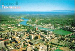Aerial View of Downtown Skyline & Tennessee River Postcard