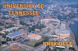 University of Tennessee Sports Arenas Aerial View Postcard