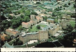 University of Tennessee Campus Aerial View & Ayres Hall Postcard