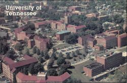 University of Tennessee, The Hill & Ayres Hall Aerial Postcard
