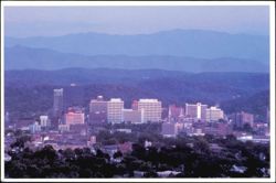 Downtown Skyline and Mountains, The Knoxville Collection Postcard