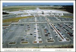Aerial View of Charleston International Airport Postcard