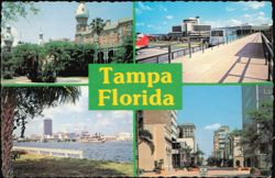 Multi-View of Skyline, Airport, Campus & Pedestrian Mall Postcard