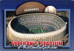 Veterans Stadium Aerial View, Eagles & Phillies Home Postcard