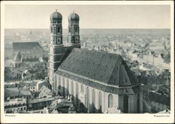 Frauenkirche Cathedral and City Panorama Postcard