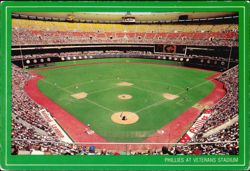 Philadelphia Phillies at Veterans Stadium Game Action Postcard