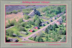 Aerial View of Eckley Miners' Village & Coal Breaker Postcard