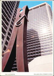 The Clothespin Sculpture, Centre Square Postcard