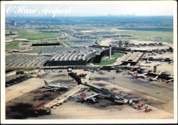 Aerial View of O'Hare International Airport Terminals Postcard