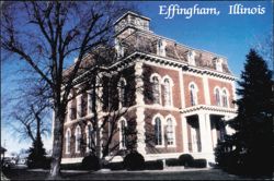 Effingham County Courthouse, 2nd Empire Style Postcard