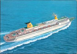 Sitmar Cruises Fairsky Cruise Ship Illustration Postcard