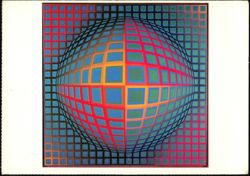 Victor Vasarely - Vega-Nor, Albright-Knox Art Gallery Postcard