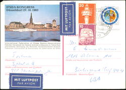 IFSDA-Kongress, Rhine Riverfront Skyline Postcard