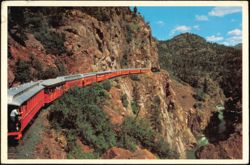 D. & R. G. Railroad High Line in Animas Gorge Postcard