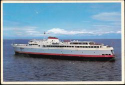 MV Coho Black Ball Transport Ferry Arriving Port Angeles Postcard