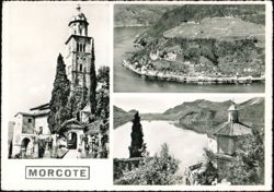 Multi-View of Church of Santa Maria del Sasso & Lake Postcard