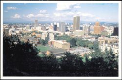 Portland State University and Downtown Skyline Postcard