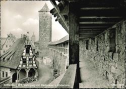 Wehrgang mit Stadtmauer und Röderturm Postcard