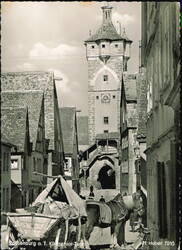 Klingentor-Turm Street Scene with Horse Cart Postcard