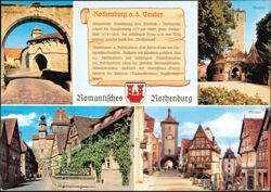 Romantisches Rothenburg o. d. Tauber Multi-View Postcard