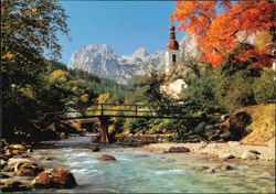 Ramsau mit Reiteralpe and Church of St. Sebastian Postcard