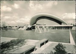 Kongreßhalle with Reflecting Pool and Fountains Postcard