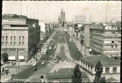 Tauentzienstraße Street Scene with Gedächtniskirche Postcard