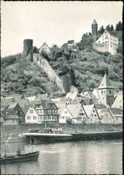 Burg Hirschhorn & Neckar Riverfront Postcard