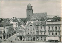 Rynek Market Square and Historic Church Tower View Postcard