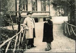 Bjørnstjerne Bjørnson and Edvard Grieg at Troldhaugen Postcard