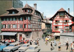 Hotel Rebstock mit Hofstübli Street Scene Postcard