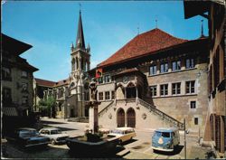 Rathaus Townhall and Church of St. Peter and Paul Postcard