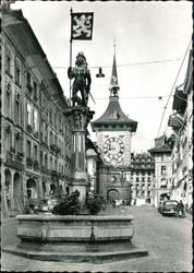 Zähringerbrunnen and Zeitglockenturm Postcard