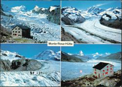 Monte-Rosa-Hütte SAC 2880 m, Matterhorn & Glacier Postcard