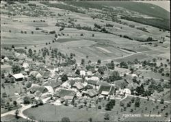 Aerial View of the Village of Fontaines Postcard