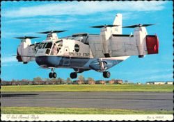 NASA XC-142A V/STOL Tilt-Wing Aircraft Flight Test Postcard