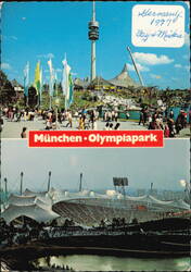 Olympiapark, Olympic Tower and Stadium Postcard