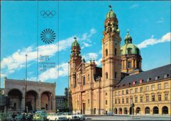 Feldherrnhalle and Theatinerkirche, 1972 Olympics Postcard