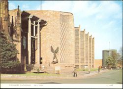 Coventry Cathedral, East Side Exterior Postcard