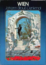 Johann Strauss Monument with Red Tulips Postcard