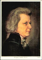 Wolfgang Amadeus Mozart Portrait by H. Torggler Postcard