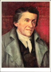 Heinrich Pestalozzi Portrait by Ludwig Nauer Postcard